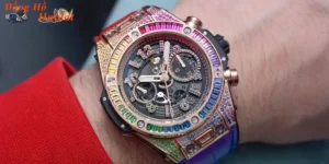 Hublot Rainbow trang bị với những viên kim cương nhiều màu sắc
